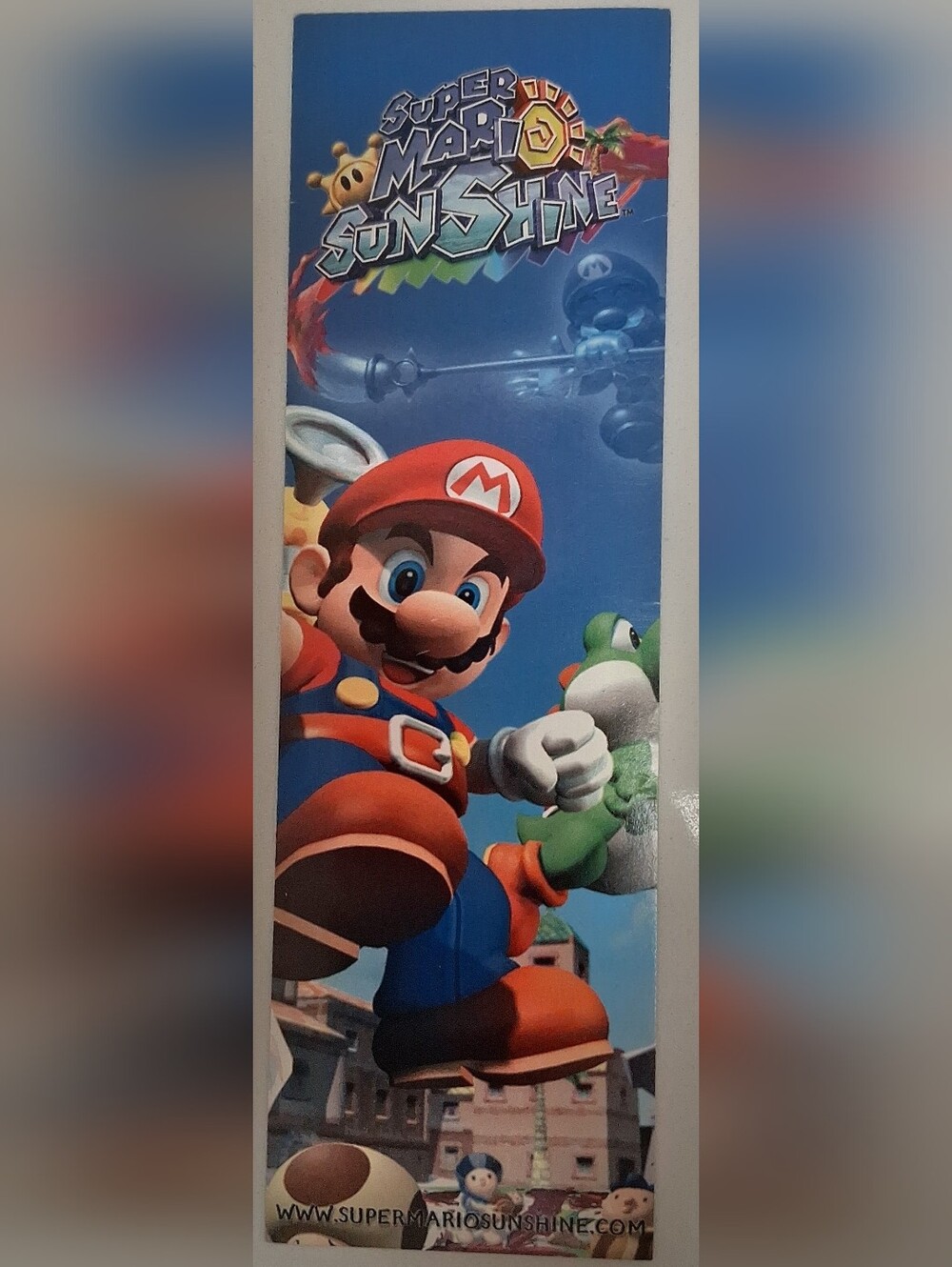 Nintendo Super Mario Sunshine Blue Red Green Bookmark Panel